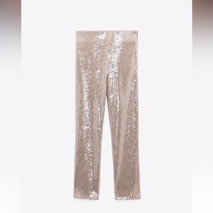 Zara Sequin Pants in Gold